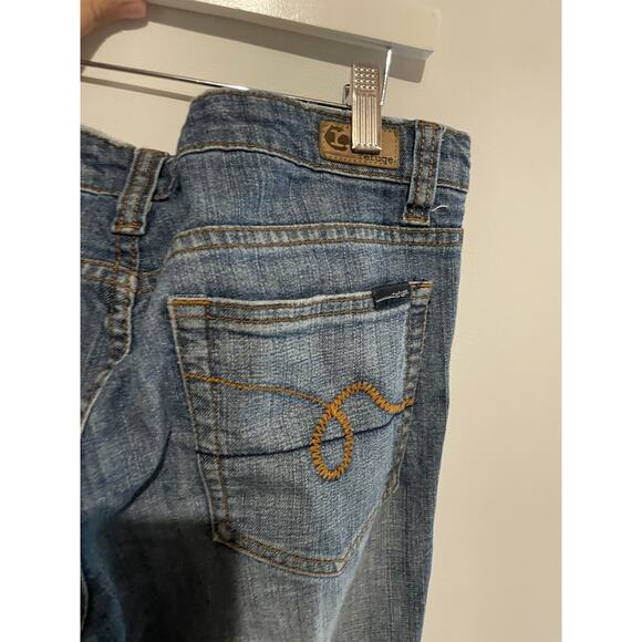 Refuge Jeans Blue Bootcut Low-Rize Stretch 5 Denim Size 13 - Picture 7 of 10